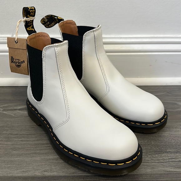 Dr. Martens Shoes - Dr. AirWair Martens 2976 Yellow Stitch Smooth Leather size 9